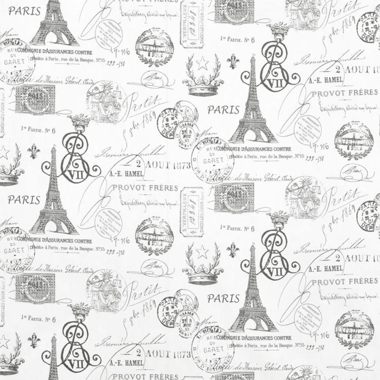 French Stamp Sherbet/Gray Twill